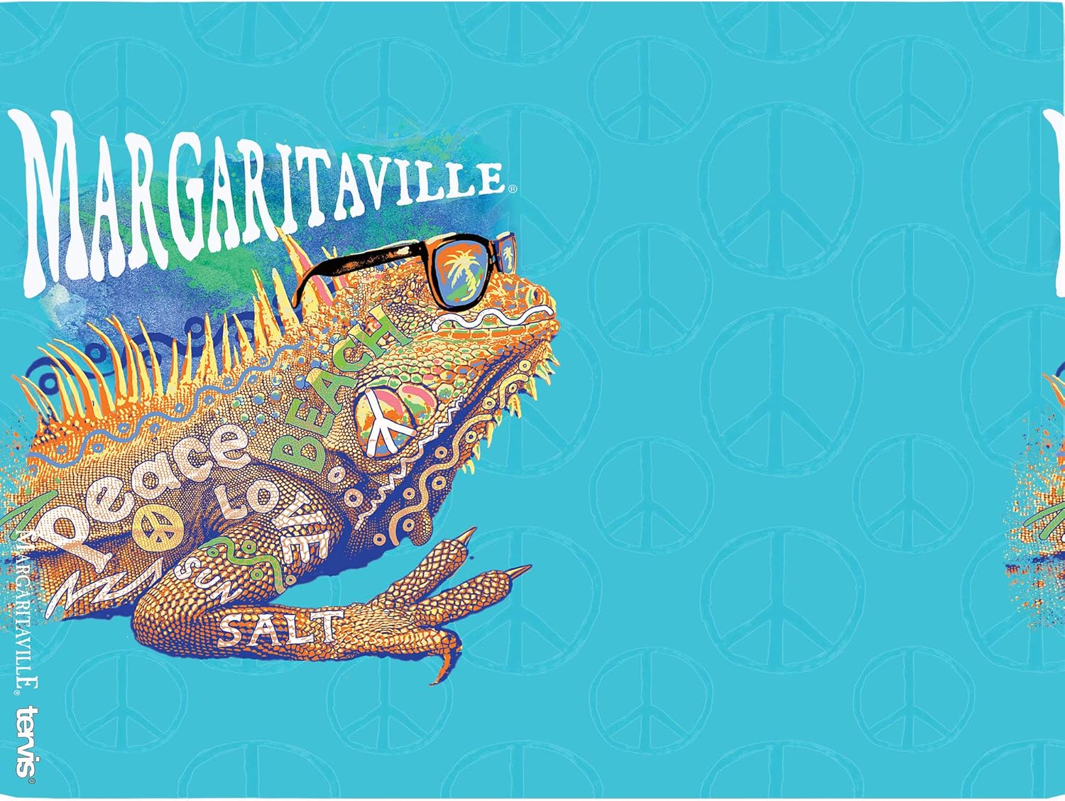 Tervis Margaritaville – Vaso aislado de doble pared con aislamiento de sal Peace Love Salt mantiene las bebidas frías y calientes, 24 onzas,