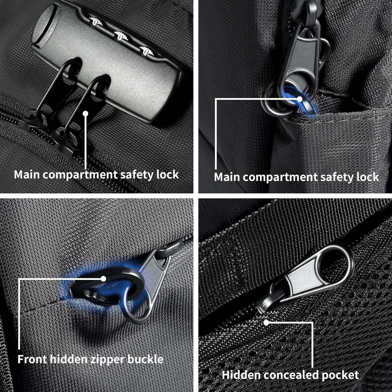 Tzowla Mochila antirrobo de 35 litros con puerto de carga USB para portátil