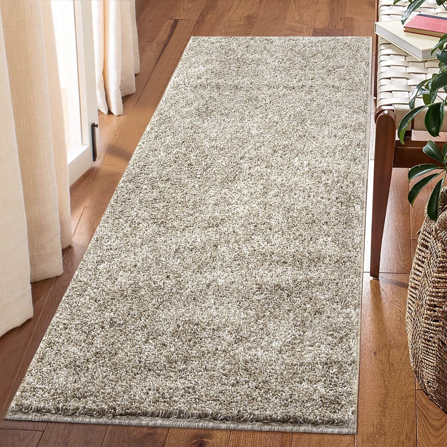Alfombra de pasillo de 2 x 6 pies, colección sólida de alta calidad, suave y acogedora, alfombra de pasillo gruesa que no desprende pelusa, alfombra