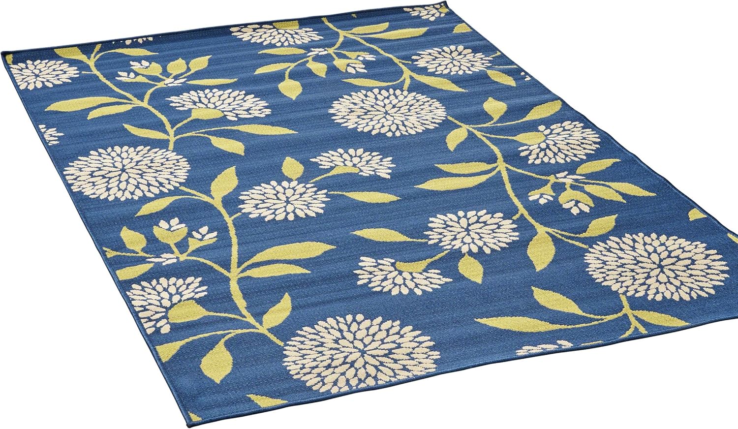 Christopher Knight Home Tilda – Alfombra floral para exteriores, 5 x 8, azulverde