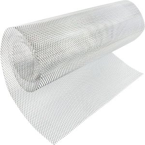 Hoja de malla para parrilla de automóvil de 47 x 15.7 pulgadas, rollo de malla multifuncional de aleación de aluminio en tono plateado (rejillas Hoja de malla para parrilla de automóvil de 47 x 15.7 pulgadas, rollo de malla multifuncional de aleación de aluminio en tono plateado (rejillas