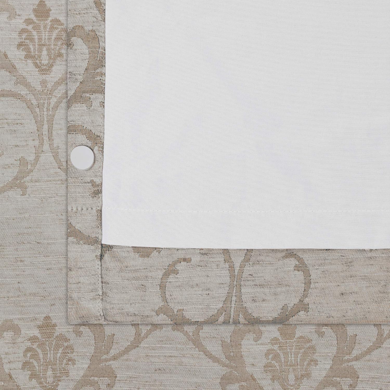 Zenna Home Smart Curtains – Cortina de ventana 100 % opaca, bloqueador de luz de damasco (1 panel), 40 x 84 pulgadas, color marrón