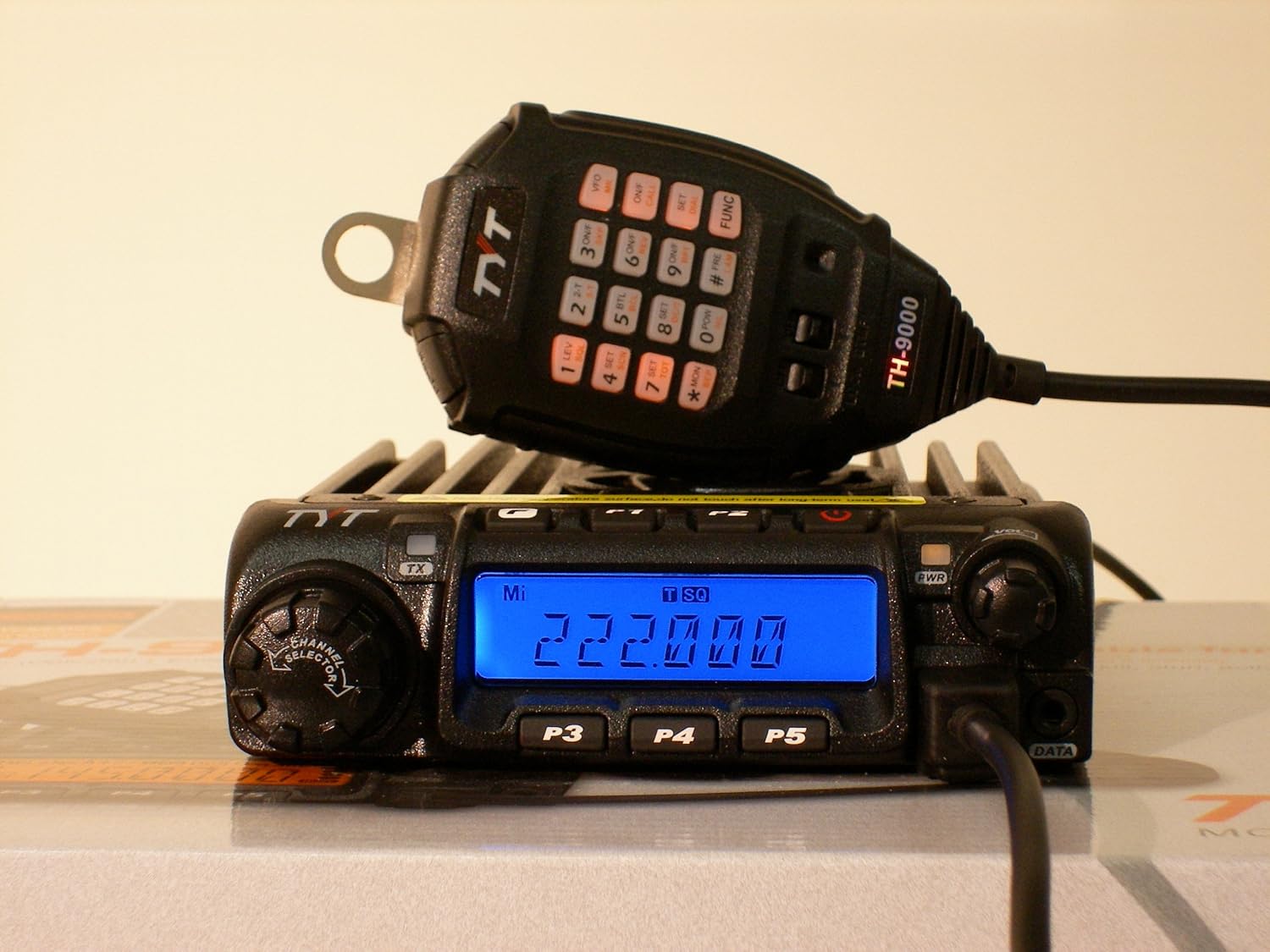 TYT TH-9000D, transceptor de radio de aficionados de 60W, para autos, 220 – 260MHz, 200canales, codificador de 8grupos, color negro