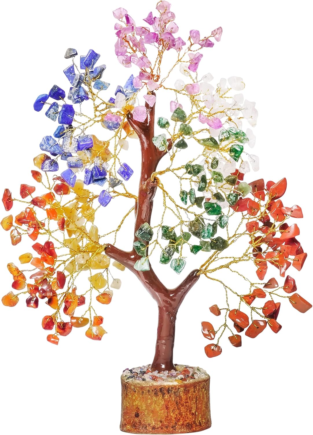 Árbol de 7 chakras, árbol de la vida de cristal, decoración de habitación astética, árbol de Feng Shui, piedras de chakras, cristales y piedras,
