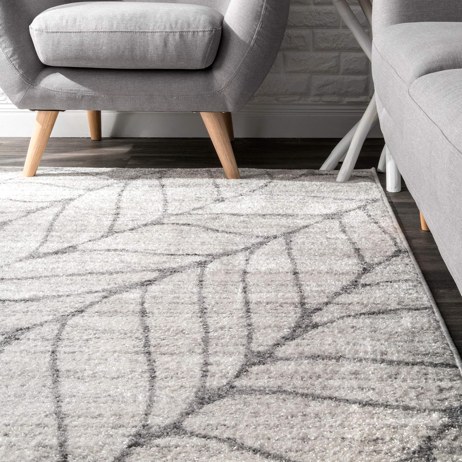 Contemporary Abstract Leaves Area Rugs  Alfombra