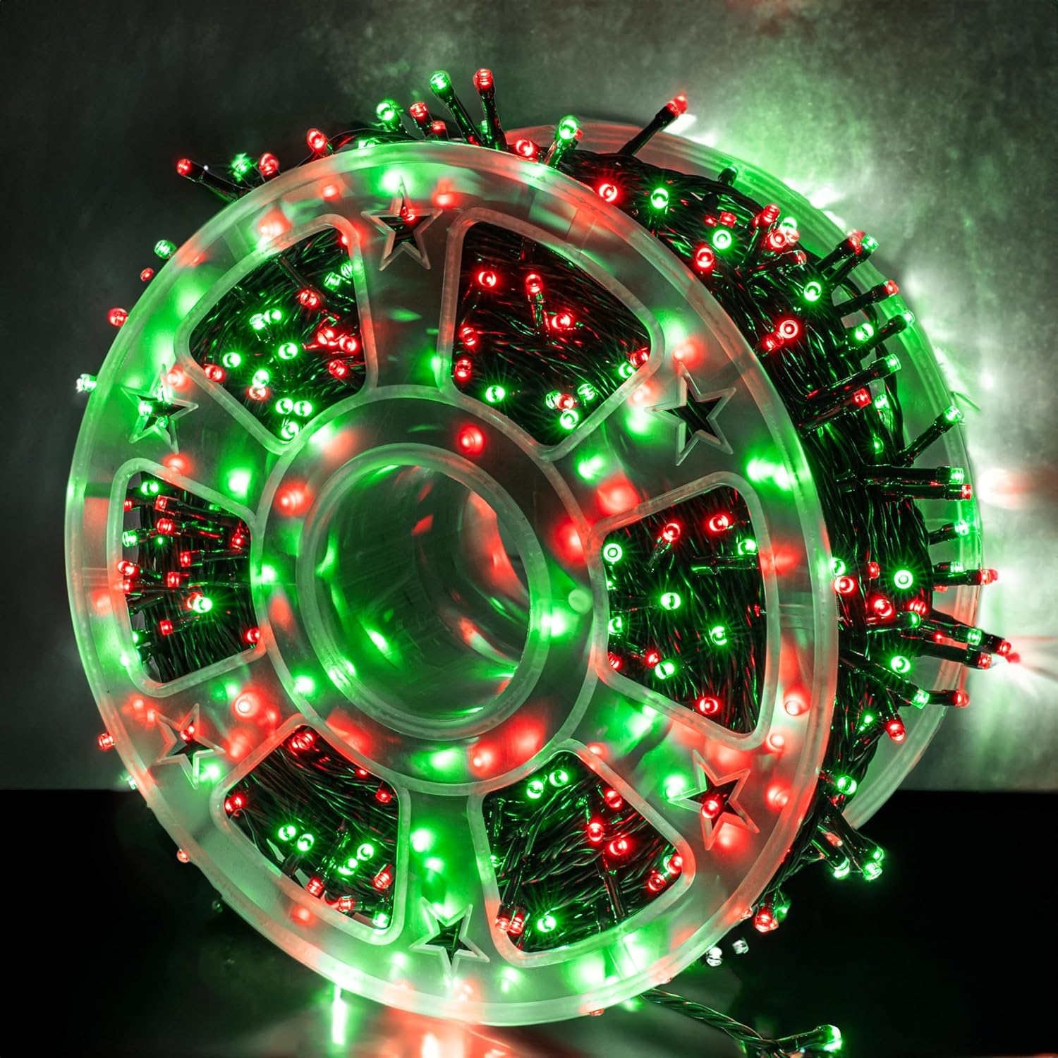 Dazzle Bright Guirnalda de luces de Navidad para exteriores, 1000 LED de 328 pies, enchufable, con control remoto, 8 modos y temporizador,