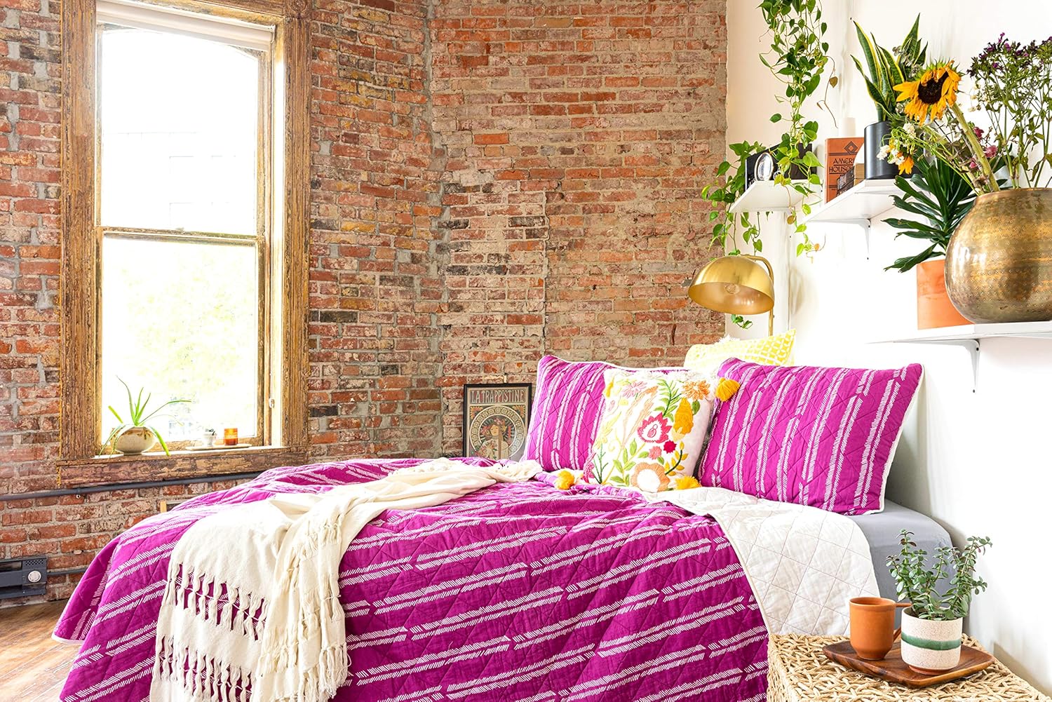 Refinery29  Colección de ropa de cama de rayas de karité  Juego de edredón lujoso de 100% algodón ultra suave de alta calidad, juego de 3 piezas