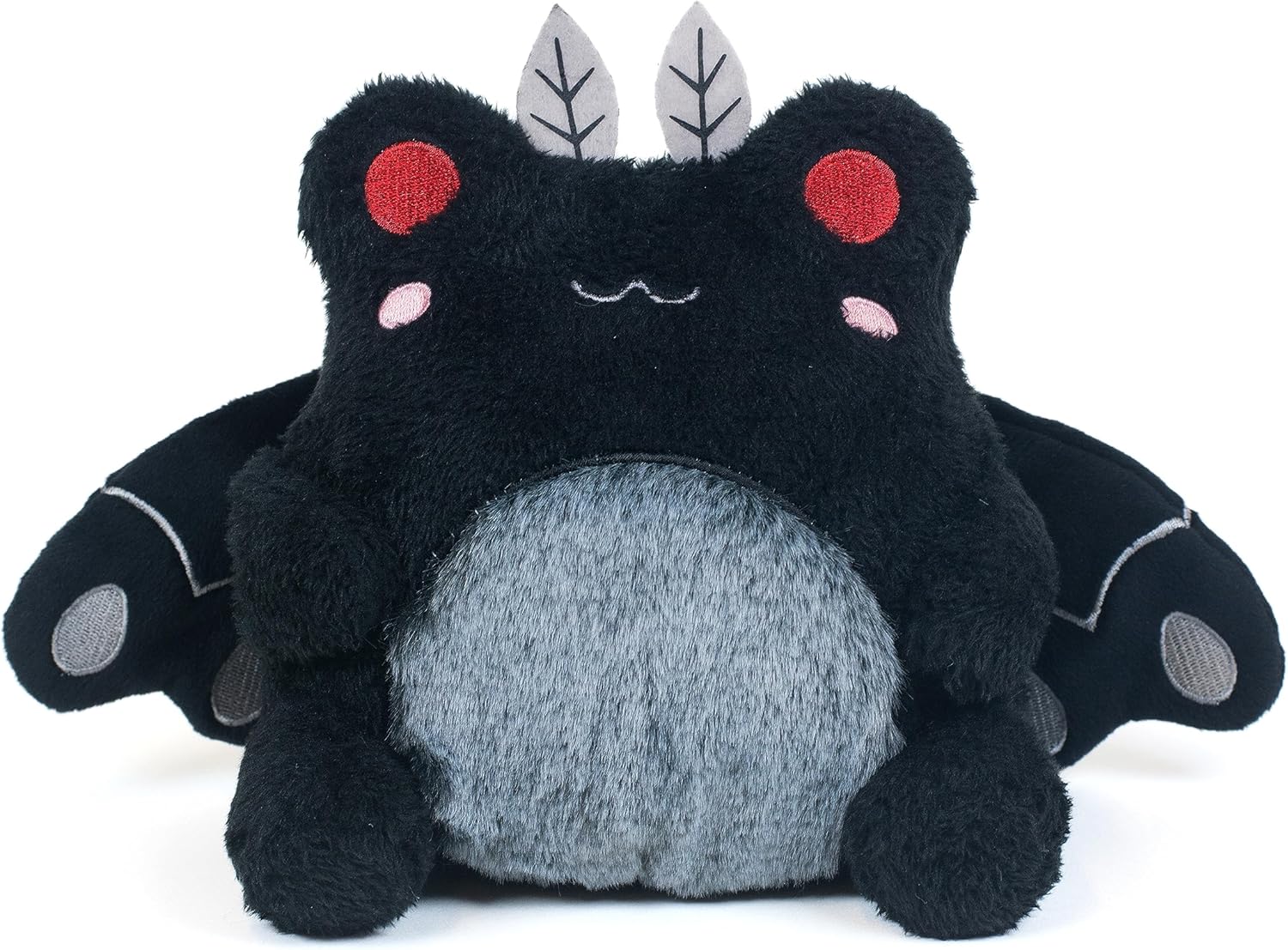 Cuddle Barn PlushGoals – Mothman Wawa The Froggie – Peluche negro suave de rana kawaii, 6 pulgadas