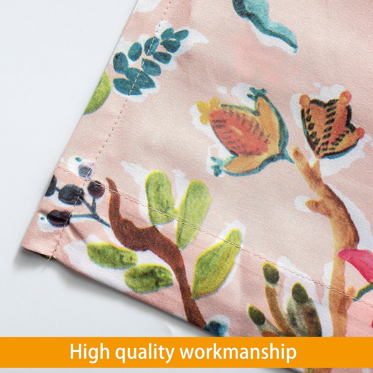 DriftAway Lauren – Cortina opaca con ojales para ventana, diseño de árbol de acuarela colorido, ahorro de energía, con aislamiento térmico, 2