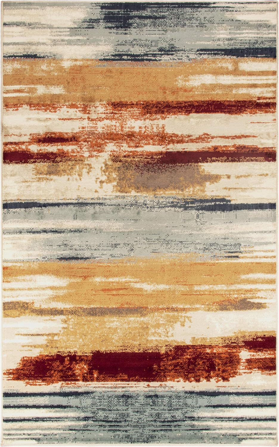 SUPERIOR Alfombra abstracta de área, 2 x 3 pies, marfil