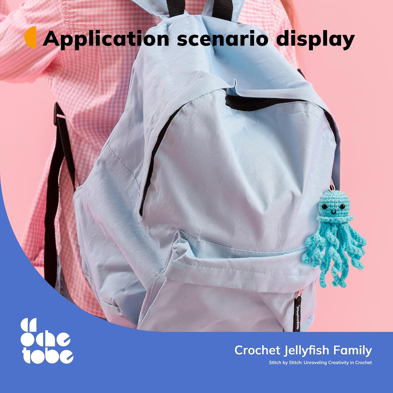 Crochetobe Kit de ganchillo para principiantes, el kit de inicio de ganchillo incluye instrucciones fáciles de seguir y tutoriales en video, kit