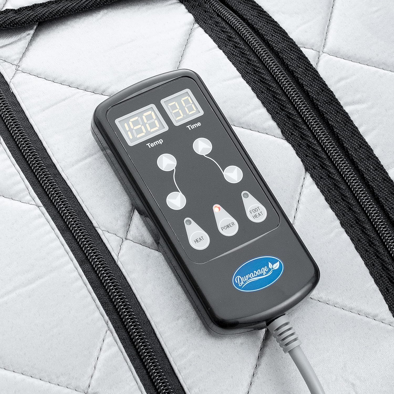 Durasage Personal Ultra Low Emf – Spa portátil de sauna infrarroja para relajación en casa, temporizador de 30 minutos, con control remoto de mano,