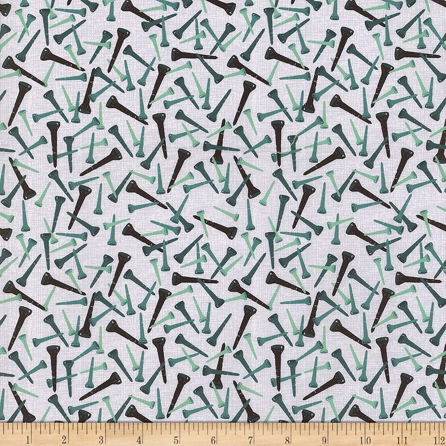 Mook Fabrics Camisetas de golf de algodón Esmeralda, tela de The Yard