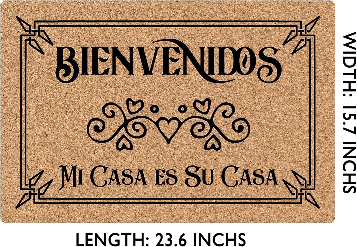 JFFBFF Bienvenidos Mi Casa ES Su Casa – Tapete divertido para entrada con respaldo antideslizante para interiores y exteriores, tapete decorativo