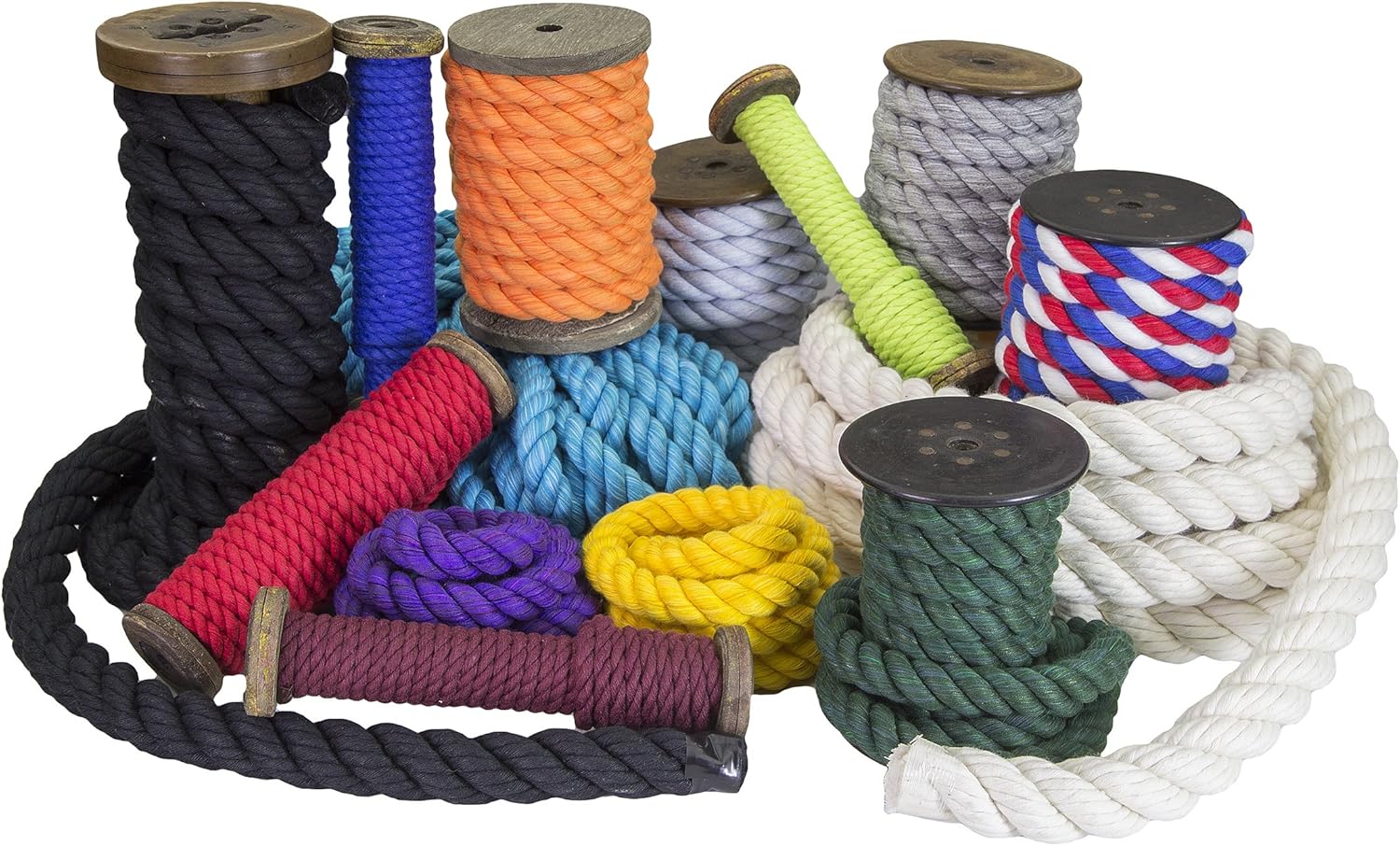Ravenox – Cuerda de algodón trenzado natural, fabricada en los Estados Unidos, fuerte cordón múltiple para deportes, decoración, juguetes de