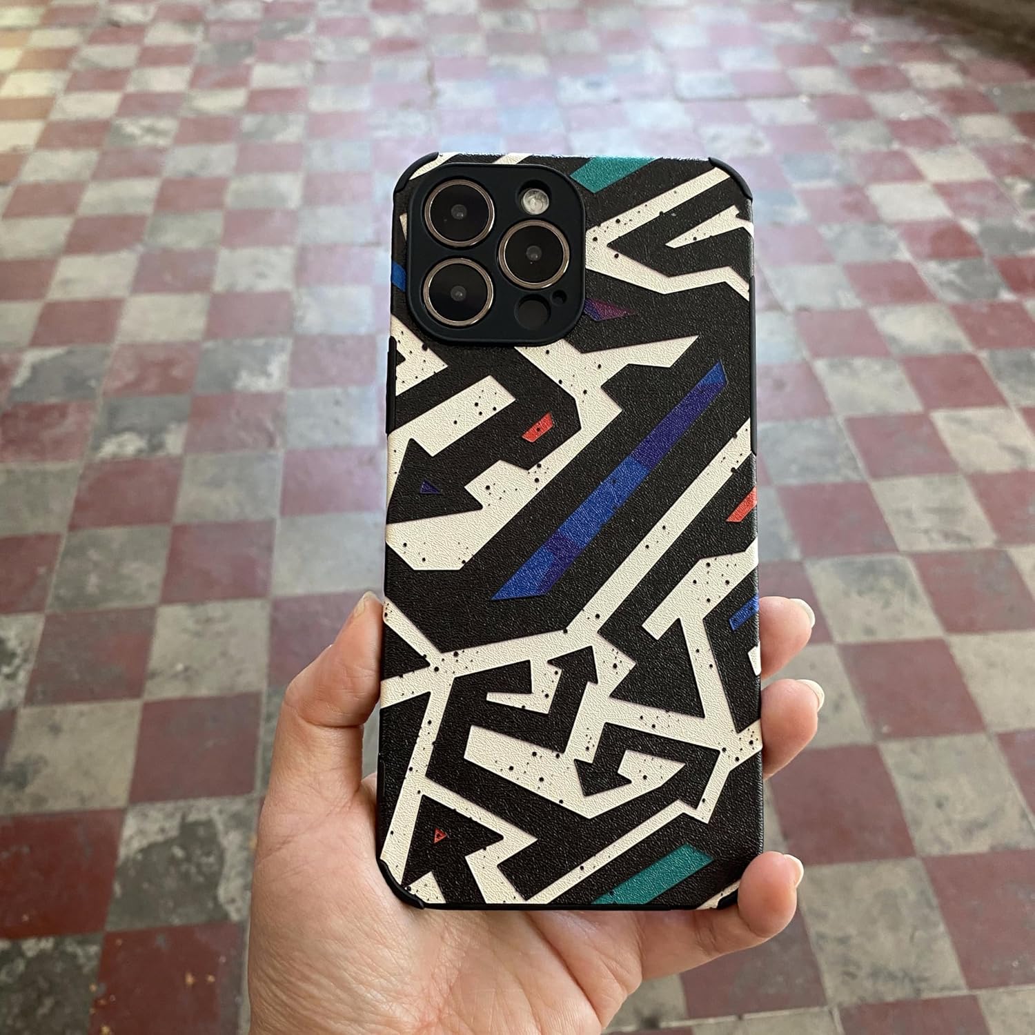 Funda para iPhone 13 Pro de piel sintética suave, a prueba de golpes, antideslizante, compatible con iPhone 13 Pro de 6.1 pulgadas (fría)