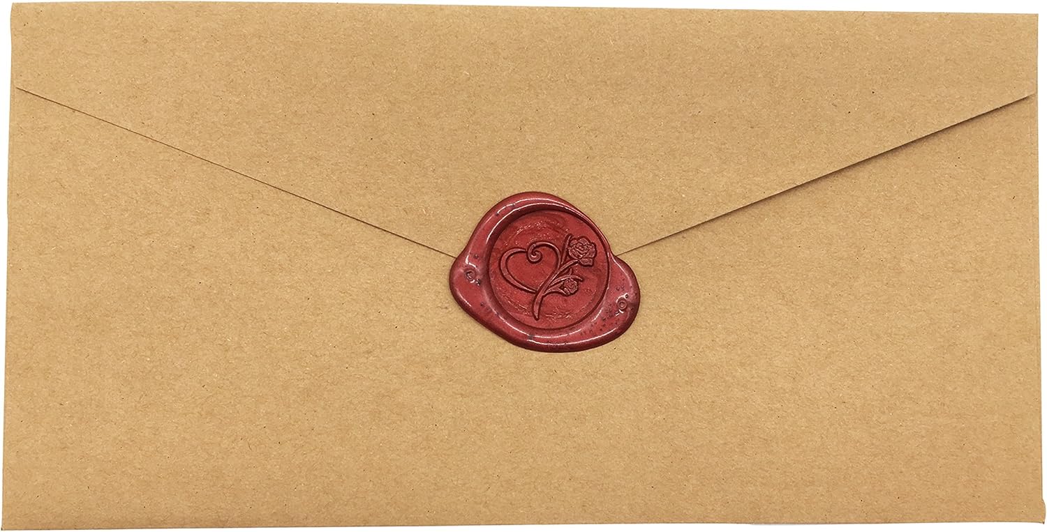 Sello de sellado de cera clásico retro vintage, manualidades, símbolo romántico, sello de cera, sello de metal, saludos elegantes para carta de