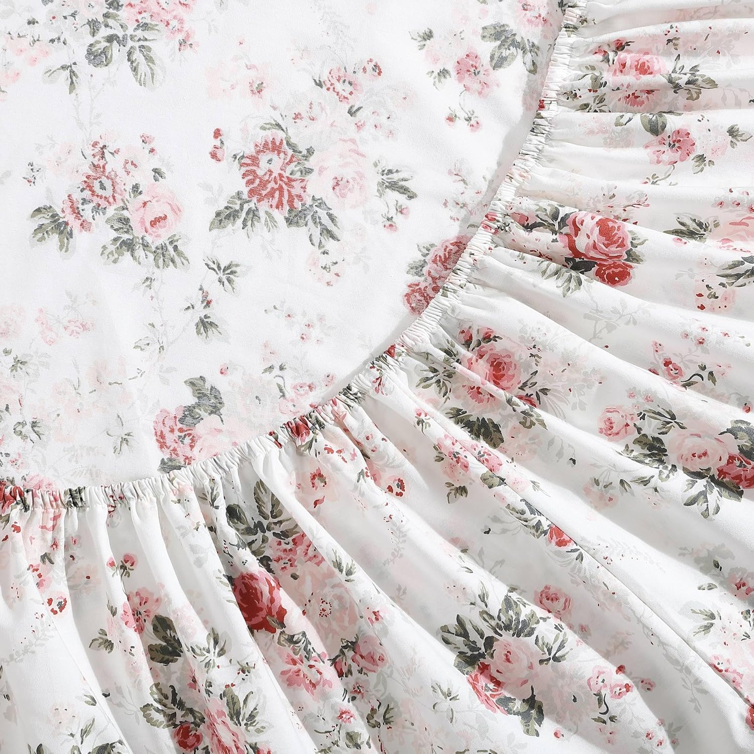 Laura Ashley – Juego de sábanas de percal de algodón, ligeras y transpirables para decoración del hogar (rosa Ashfield, individual)