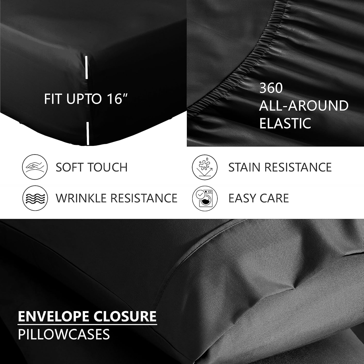 American Home Collection Juego de sábanas y fundas de almohada extra suaves de 3 piezas, transpirable, resistente a las arrugas, la decoloración y