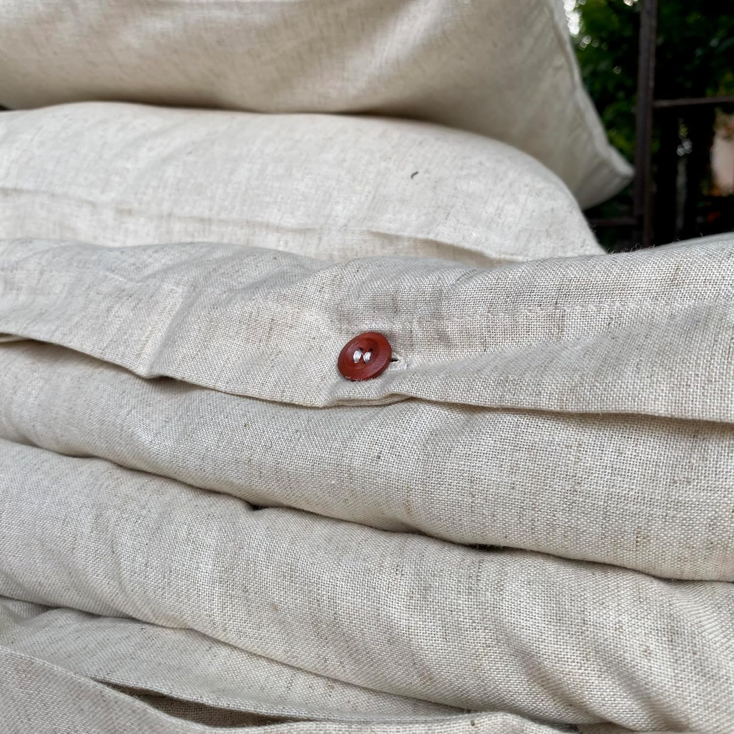 Hemp Duvet Cover with Ruffles 1pc – only Duvet Cover (EU Double 220×200 cm)