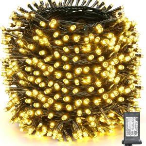 Toodour Luces de Navidad para exteriores, 338 pies, 1000 luces LED de Navidad, 8 modos, temporizador, luces parpadeantes de Navidad impermeables Toodour Luces de Navidad para exteriores, 338 pies, 1000 luces LED de Navidad, 8 modos, temporizador, luces parpadeantes de Navidad impermeables