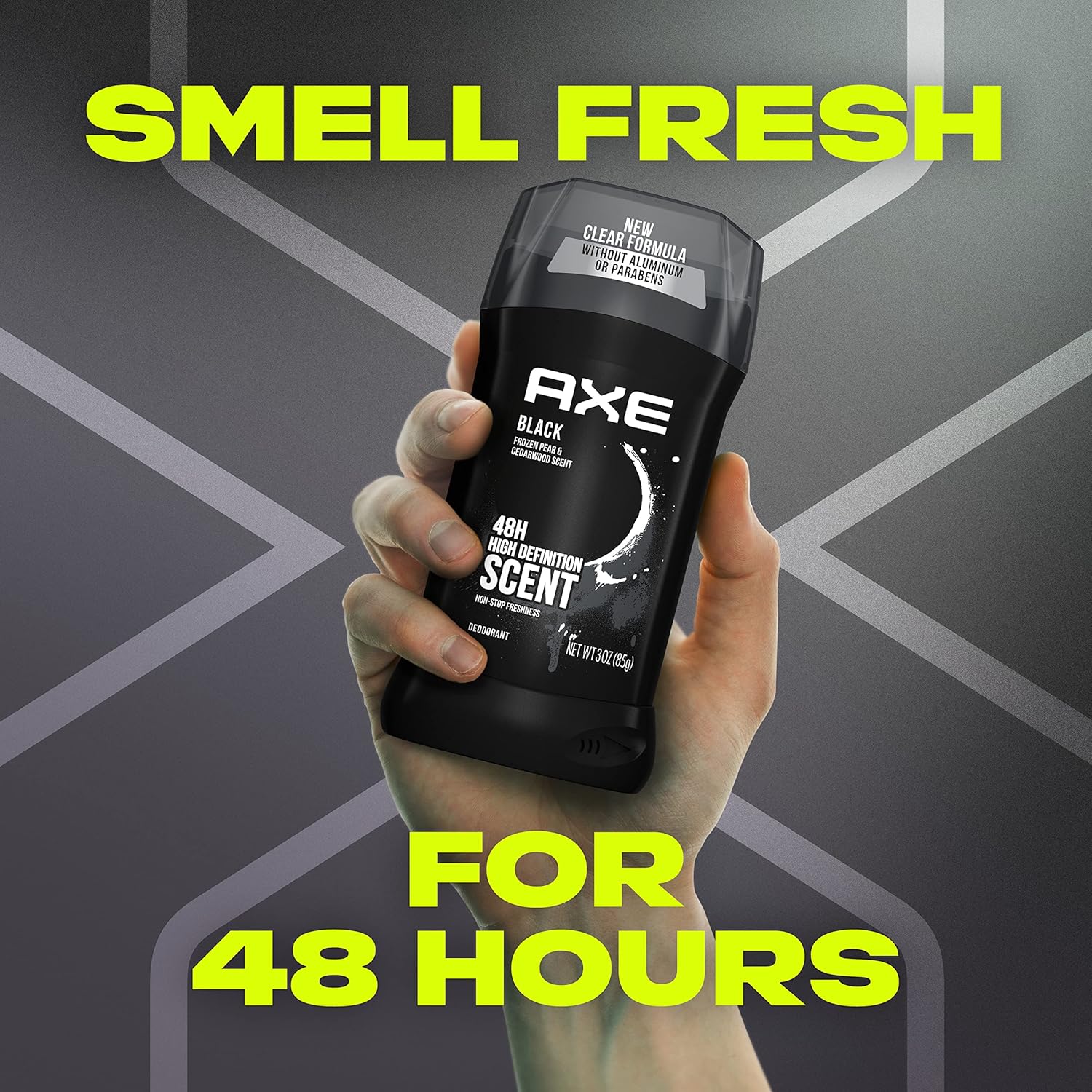 AXE Desodorante en barra sin aluminio para hombres, protección contra olores para una frescura duradera, desodorante negro congelado de pera y