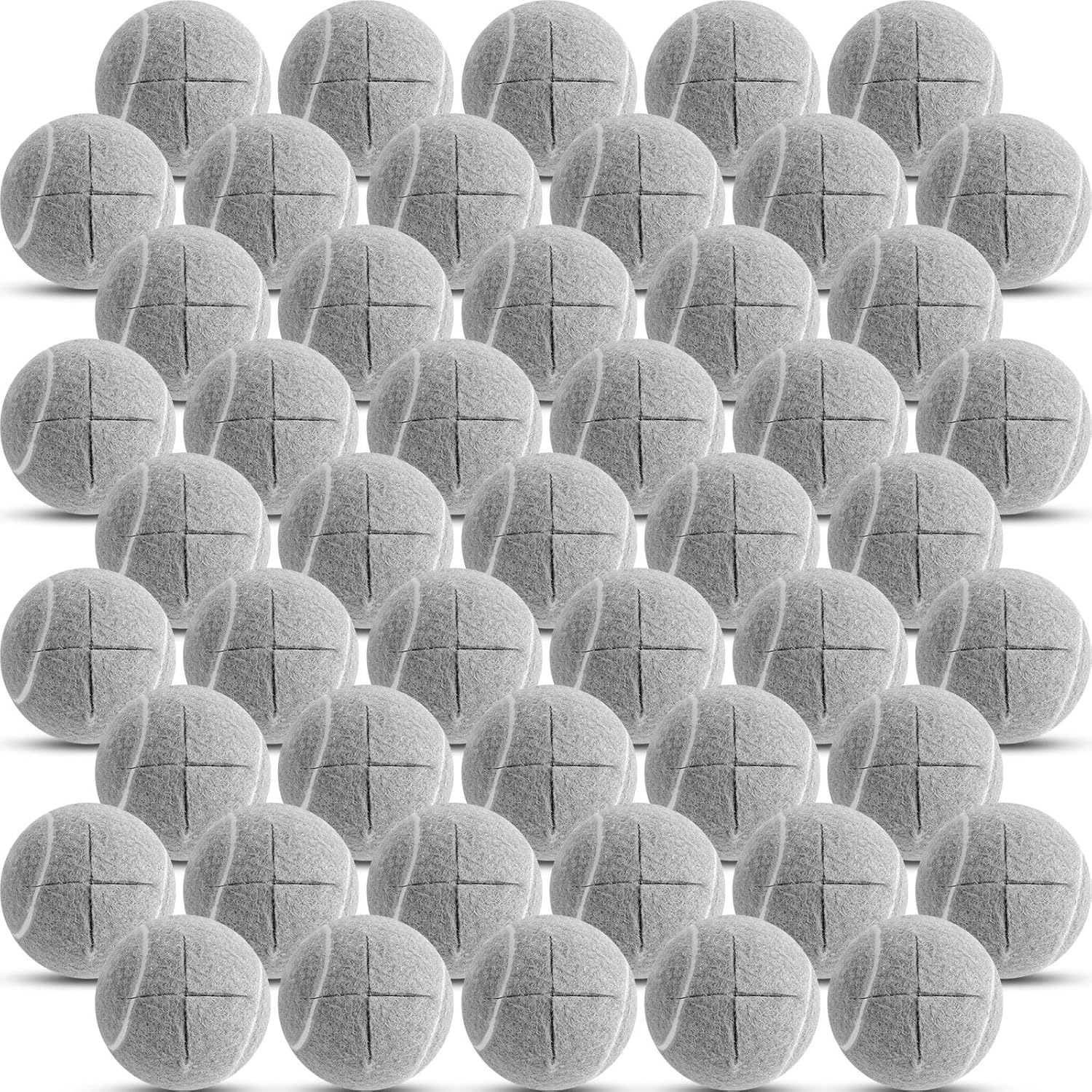 Macarrie 300 pelotas de tenis precortadas a granel de 2.5 pulgadas para sillas y patas, protector de suelo gris, resistente, de larga duración,