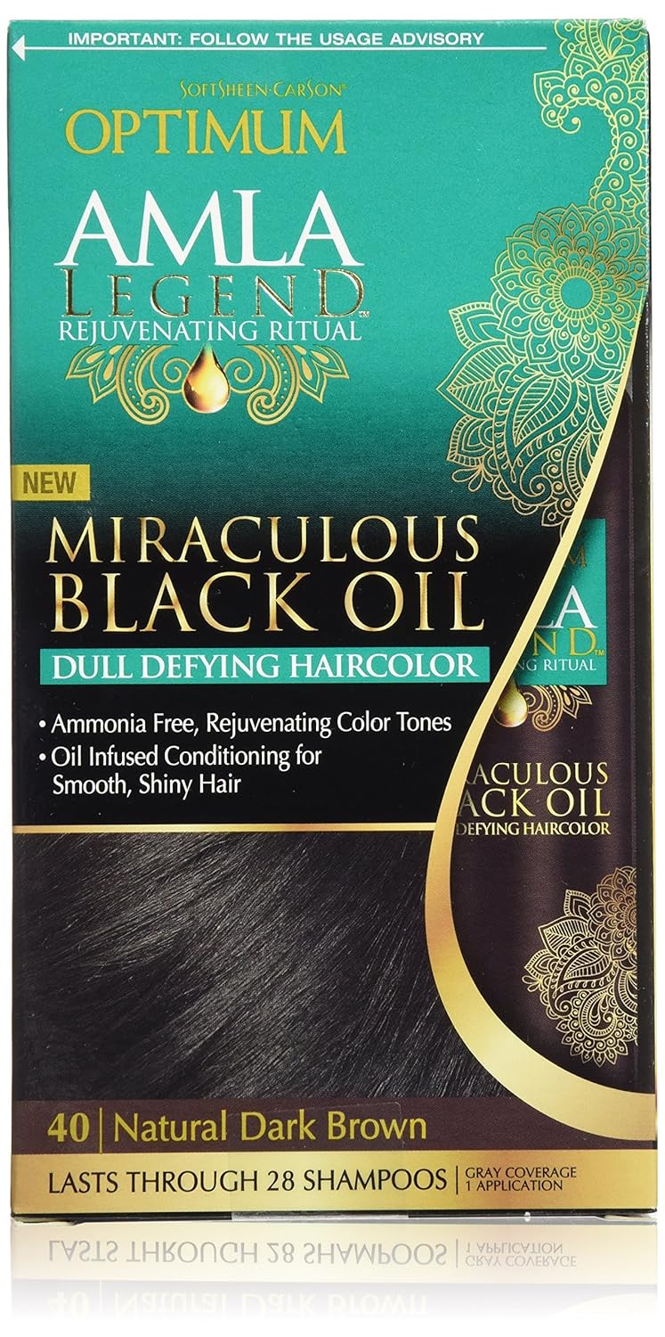 Optimum Care Amla Legend Miraculous Oil – Tinte para el cabello, color marrón oscuro natural