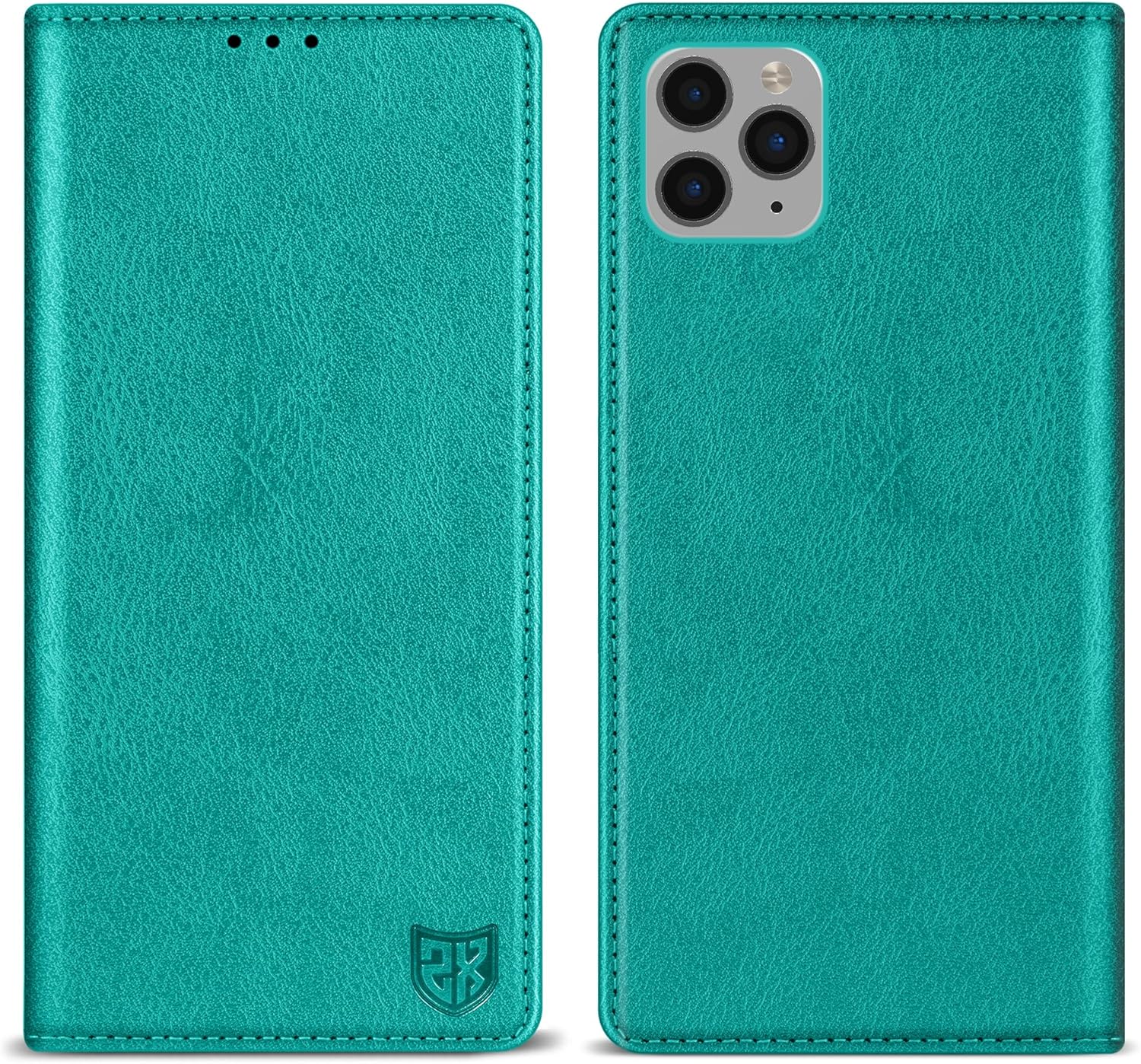 ZZXX Funda tipo cartera para iPhone 11 Pro Max con bloqueo RFID, soporte de ranura para tarjetas, funda protectora de cuero magnético fuerte