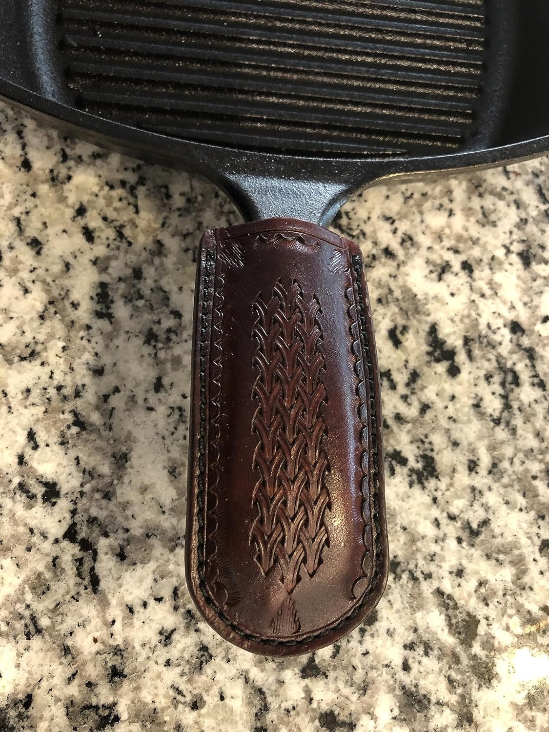 Leather Cast Iron Pan Handle Sleeve