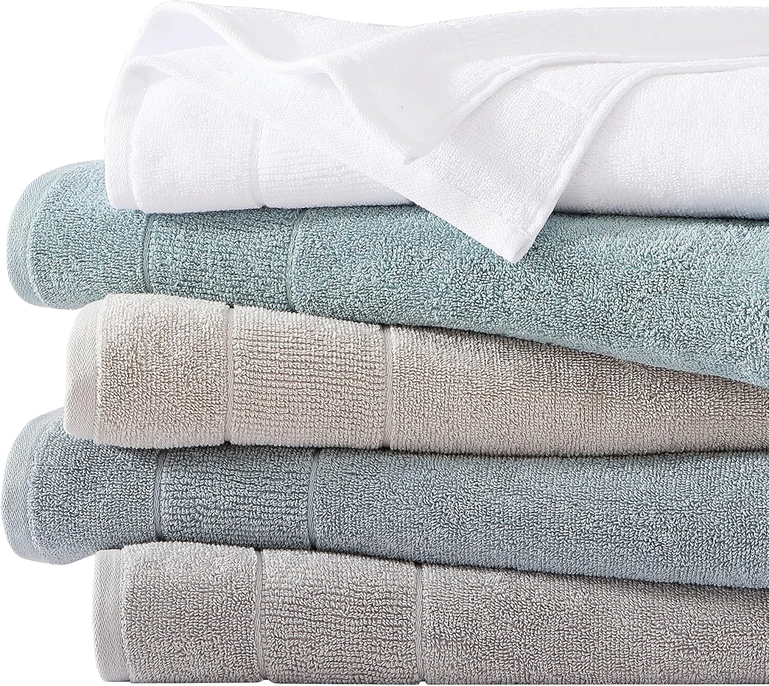 Tommy Bahama – Toallas de baño, juego de toallas de algodón absorbentes y resistentes a la decoloración, decoración de baño de moda (gris islanda, 2