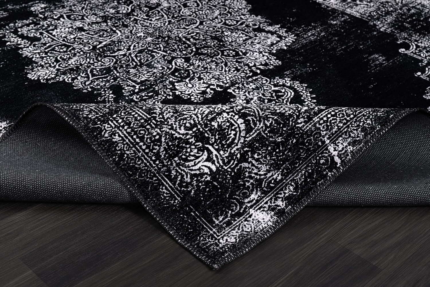 Beverly Rug Alfombra lavable de 2 x 7 pies, estilo vintage, envejecida, de algodón bohemio, suave, para entrada, lavandería, resistente a las