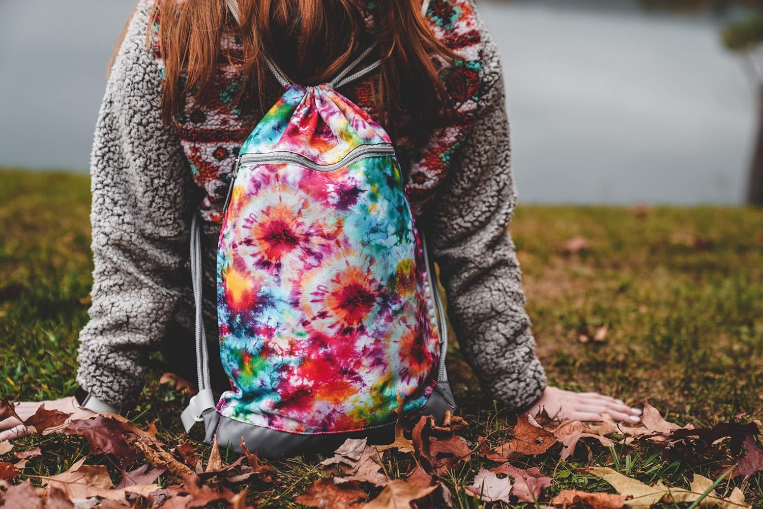 Skog Å Kust GymSak – Bolsa de cincha con cordón 2 en 1 con bolsa seca impermeable extraíble, Sugar Skulls, Viajar