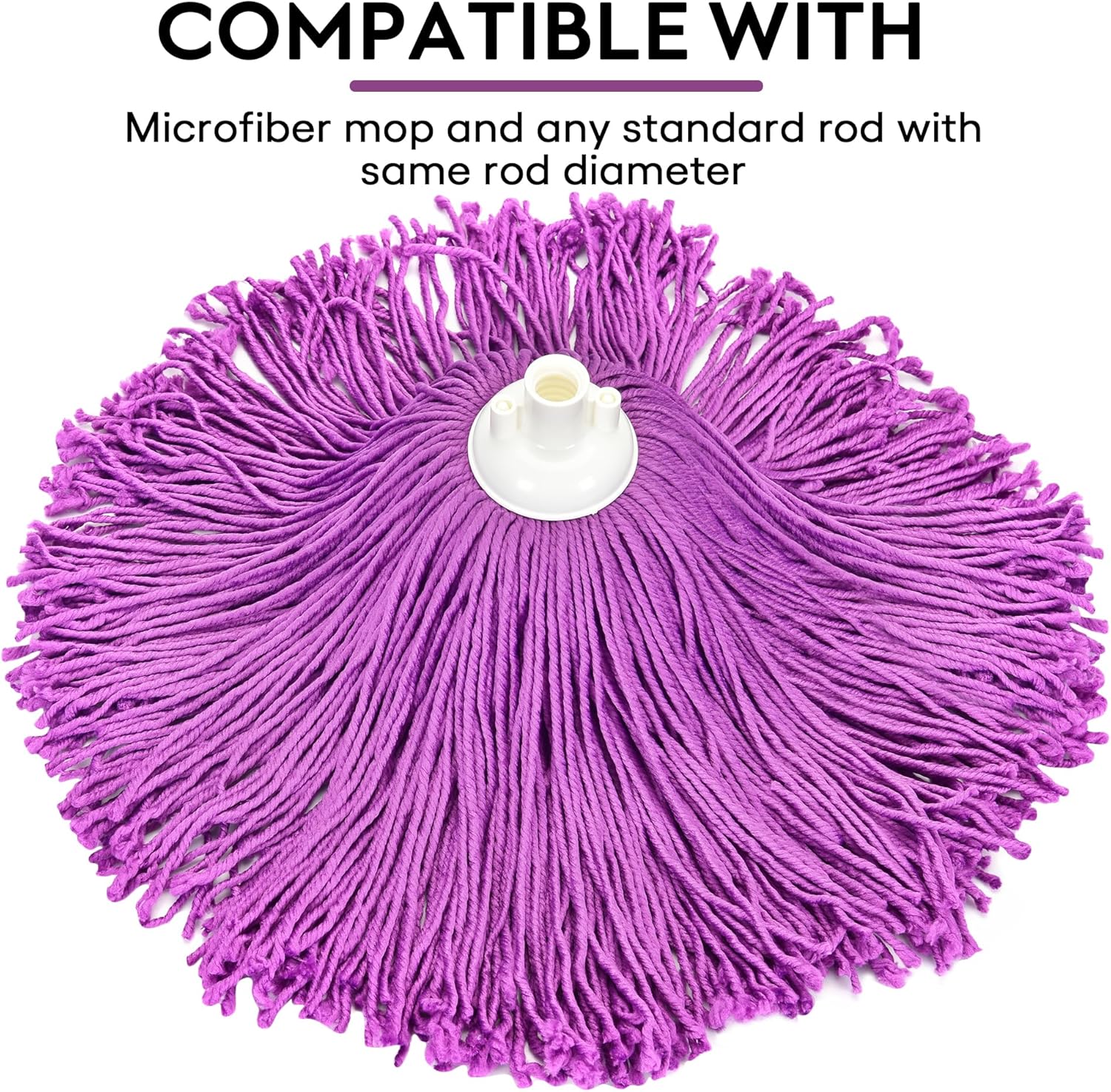 Matthew – Repuesto de trapeador de microfibra compatible con recambio de trapeador de tela de microfibra, repuesto de trapeador giratorio de acero
