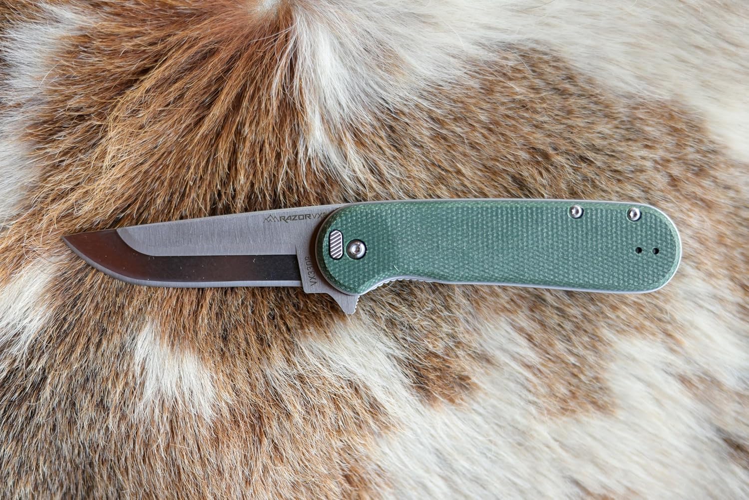 OUTDOOR EDGE RAZOR VX3  Cuchillo de bolsillo plegable EDC de hoja reemplazable  Hoja de 3 pulgadas, rodamientos de bolas, mango de acero inoxidable