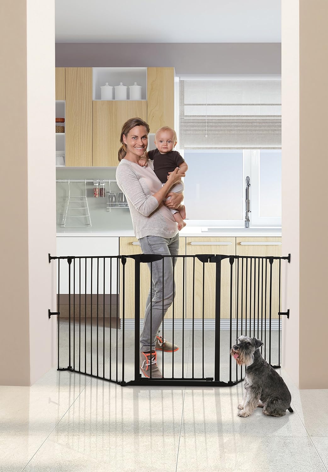 Dreambaby Newport Adapta Baby Gate – Uso en la parte superior o inferior de las escaleras – para aberturas rectas, en ángulo o de forma irregular