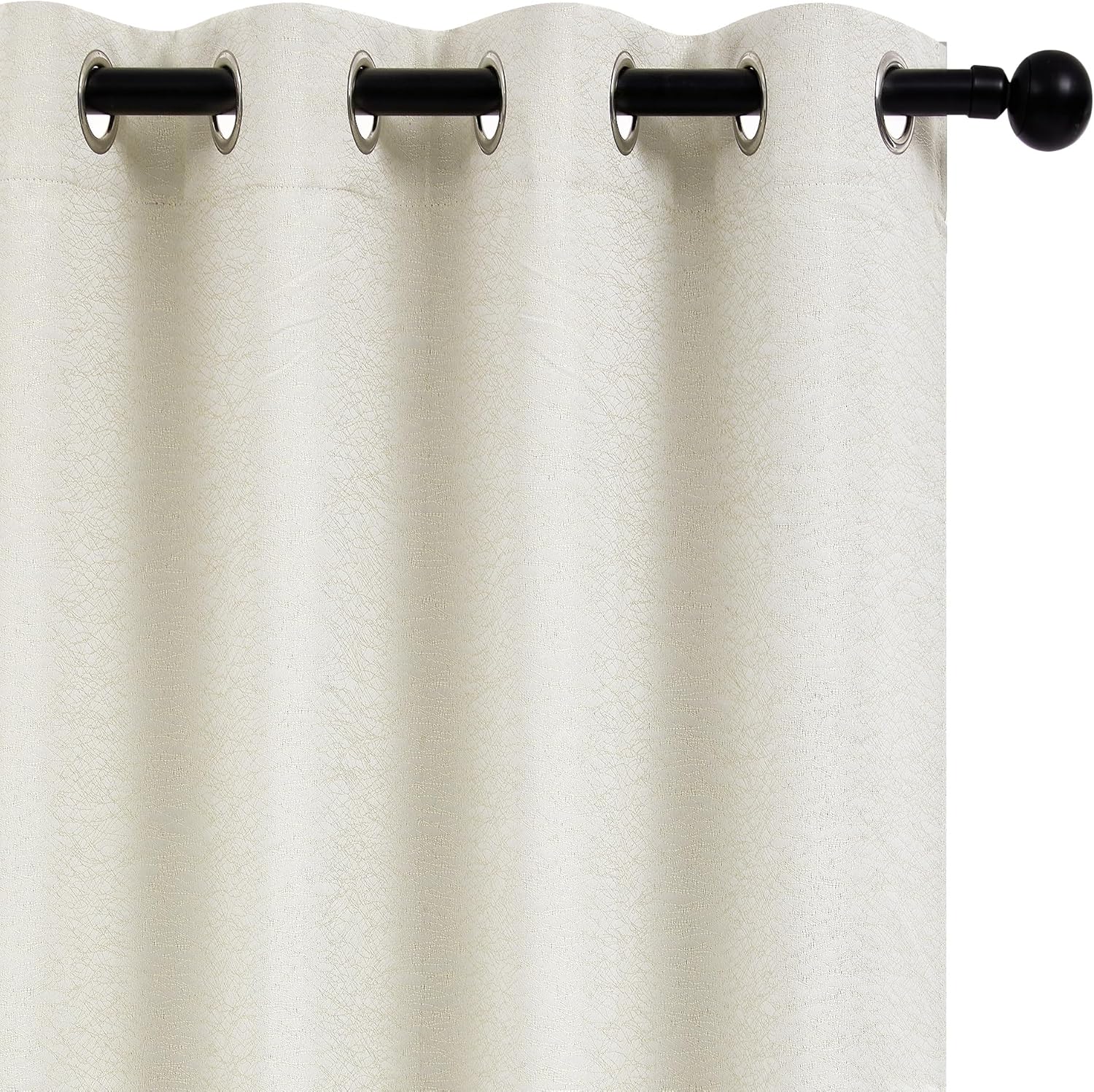 Deconovo Cortinas 100% opacas de 96 pulgadas de largo, cortinas opacas para dormitorio, cortinas jacquard, cortinas de sala de estar de 96 pulgadas,
