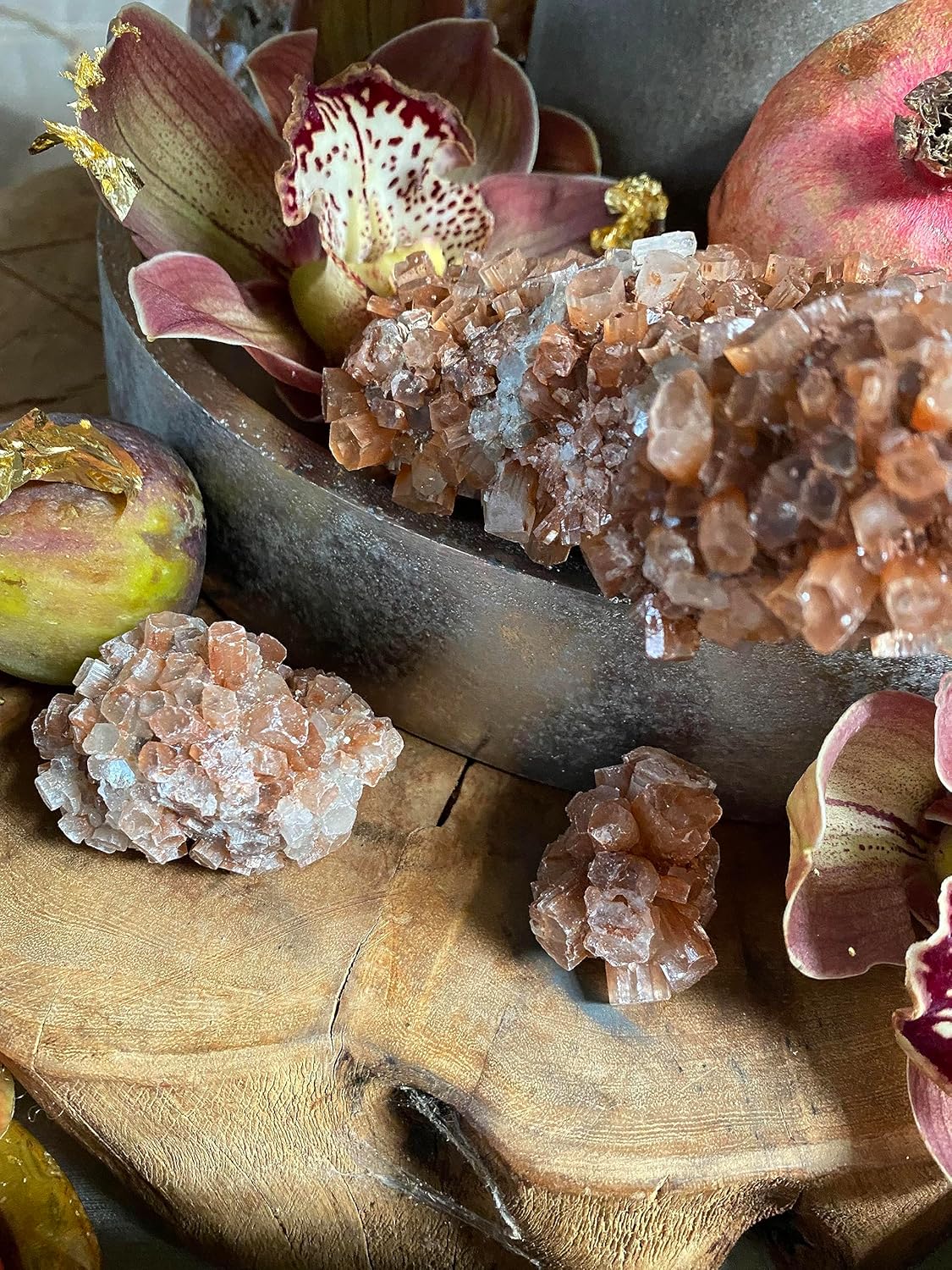 Mineralist Collection Piedras curativas, trozo de aragonita de alta energía, cristal espiritual decorativo, trozo natural para meditación, chakra,