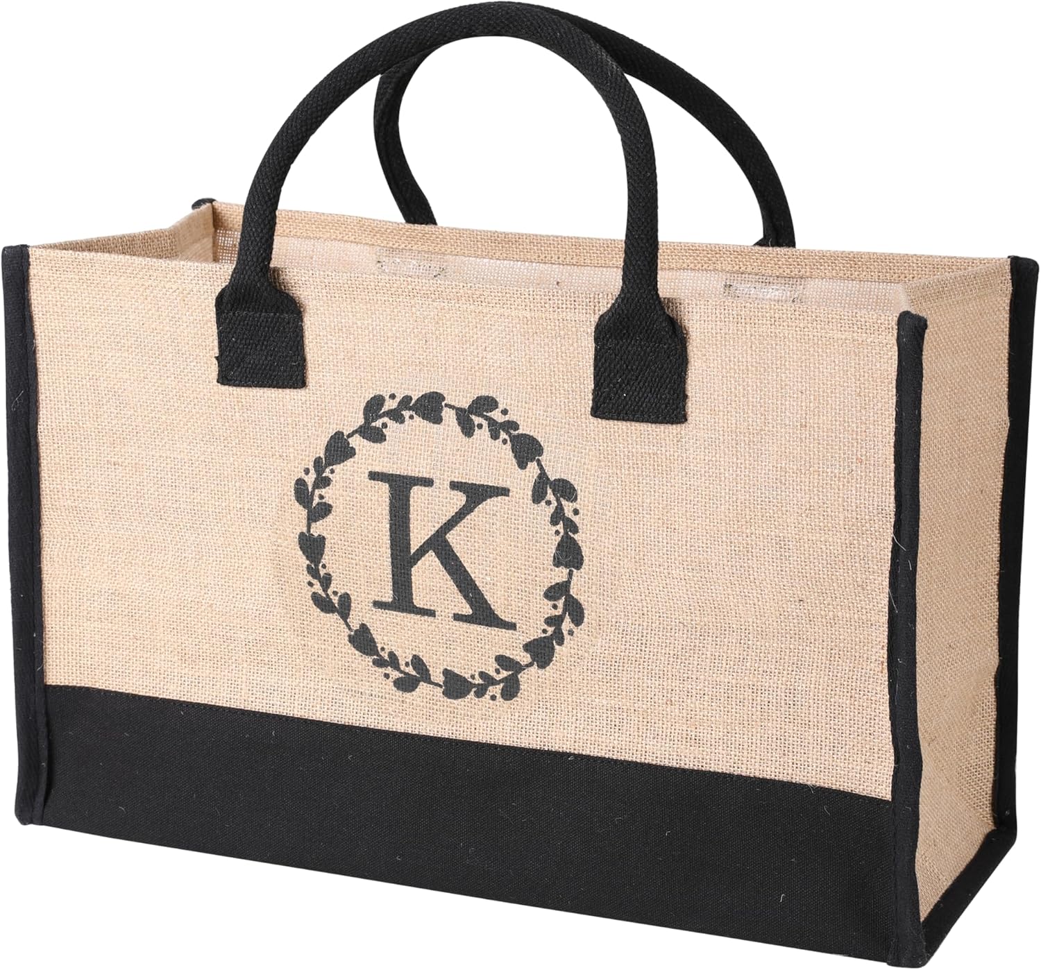 Bolsas personalizadas para mujer  Bolsas de mano con iniciales  Bolsas de yute altamente duraderas  Uso como compras, playa, bolsa de dama de honor