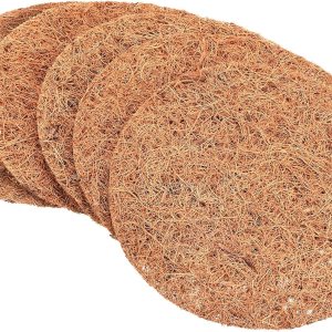 PATIKIL Tapete de fibra de coco de 8 pulgadas, paquete de 5 protectores redondos de fibra de coco para plantas en macetas de interior y exterior PATIKIL Tapete de fibra de coco de 8 pulgadas, paquete de 5 protectores redondos de fibra de coco para plantas en macetas de interior y exterior