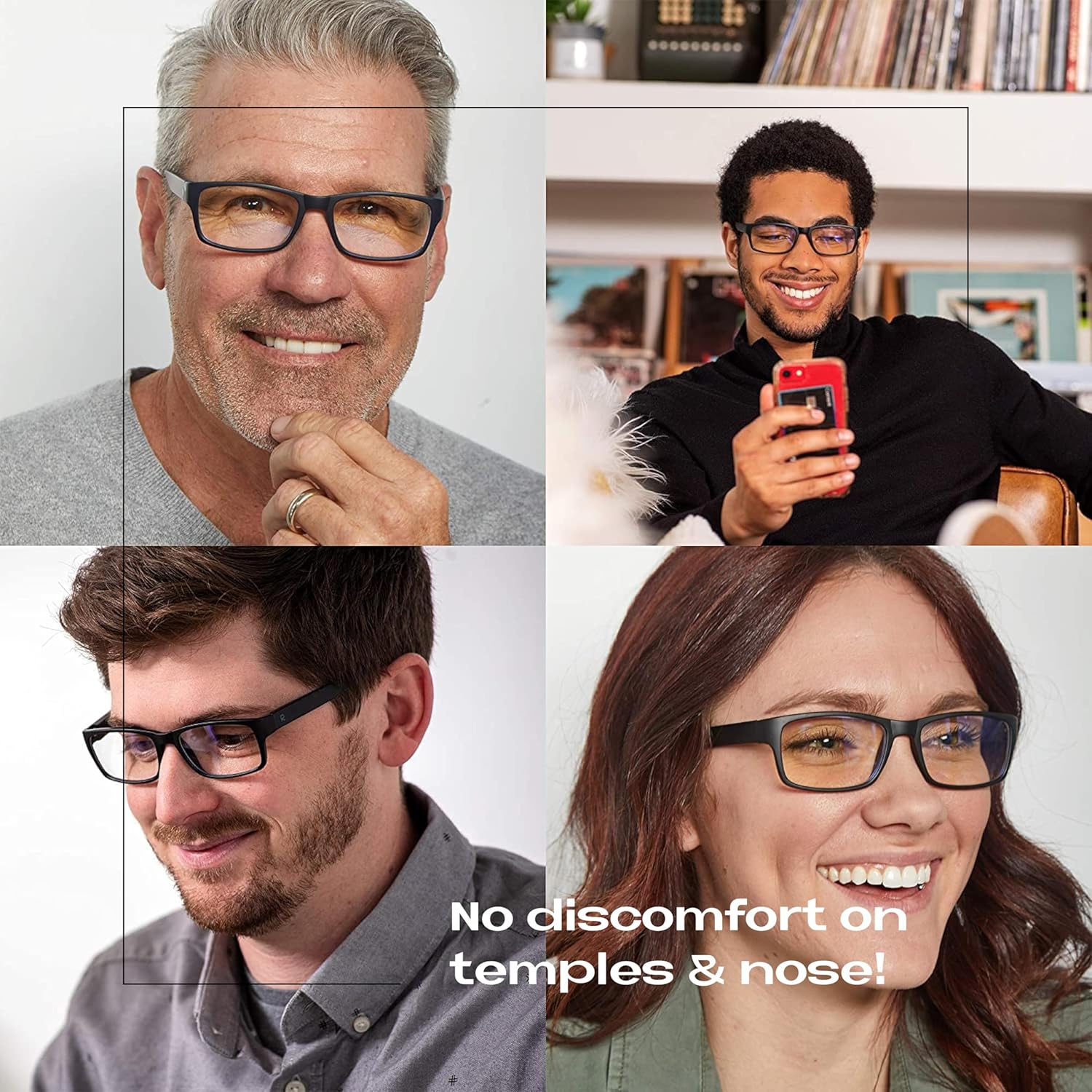 Readerest – Lentes para lectura con bloqueo de luz azul, bisagras de resorte, protección UV