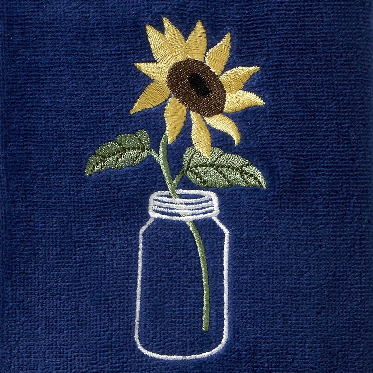 SKL Home by Saturday Knight Ltd. – Toalla de mano con girasol en tarro (paquete de 2), color azul