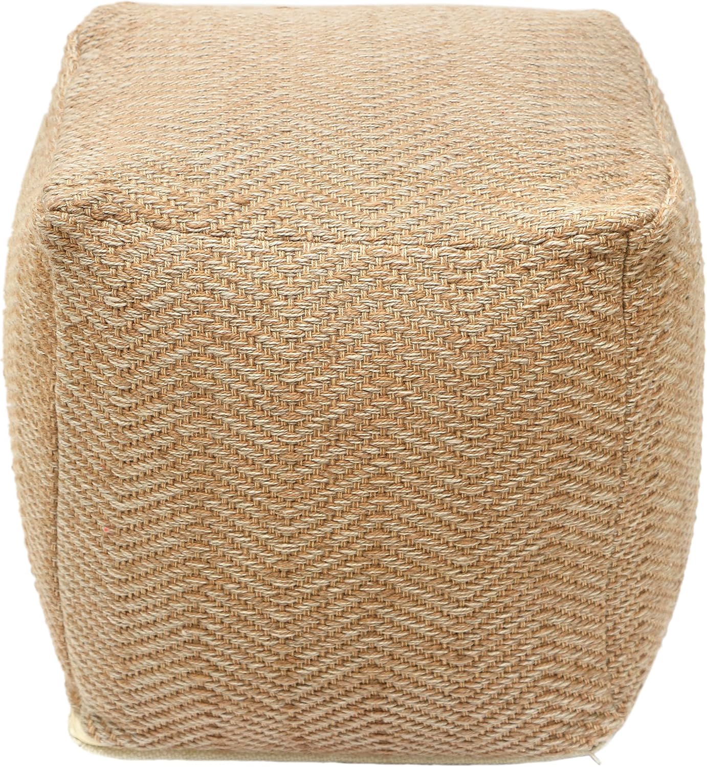 Puf otomano tejido a mano para interiores y exteriores, reposapiés, cubierta de cremallera con relleno, silla de piso impresa, para sala de estar,