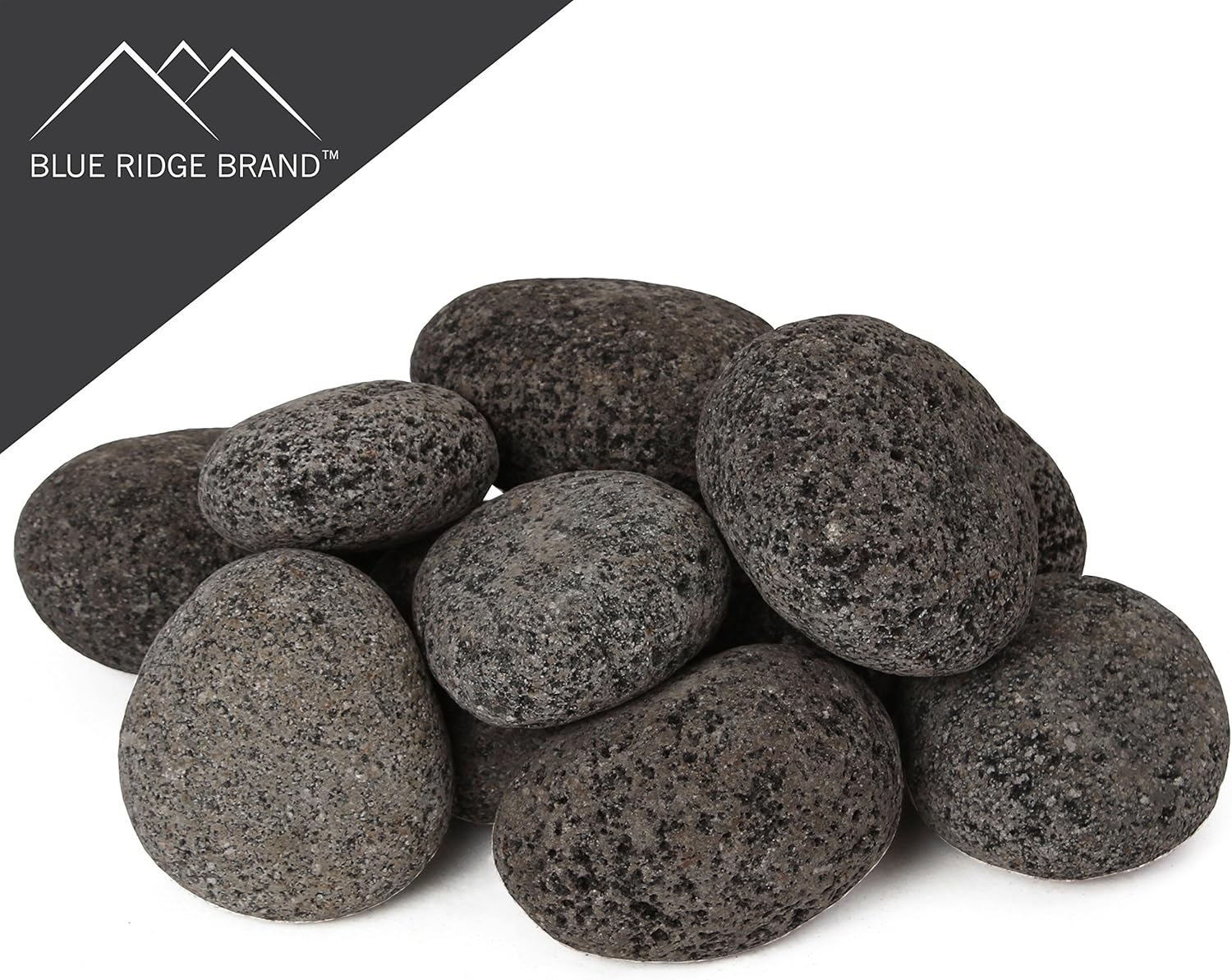 Blue Ridge Brand Lava Rock - Piedras de lava para hoguera color negro y gris - Sustituyen fibra de vidrio - Rocas para paisajismo - Imagen 3