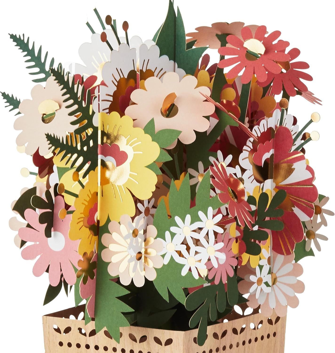 Hallmark Tarjeta desplegable jumbo para el día de la madre o tarjeta de cumpleaños para mujer (ramo floral)
