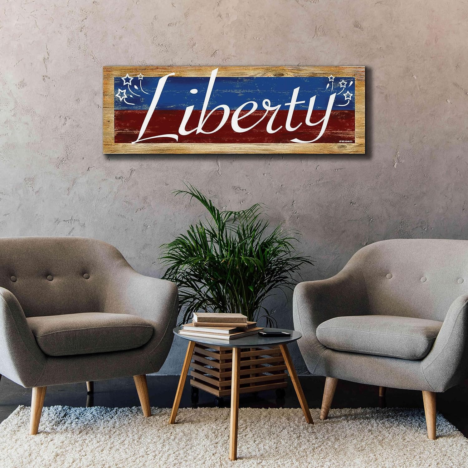 Epic Graffiti ‘Liberty’ by Ed Wargo, Giclee Canvas Wall Art, 60″x20″