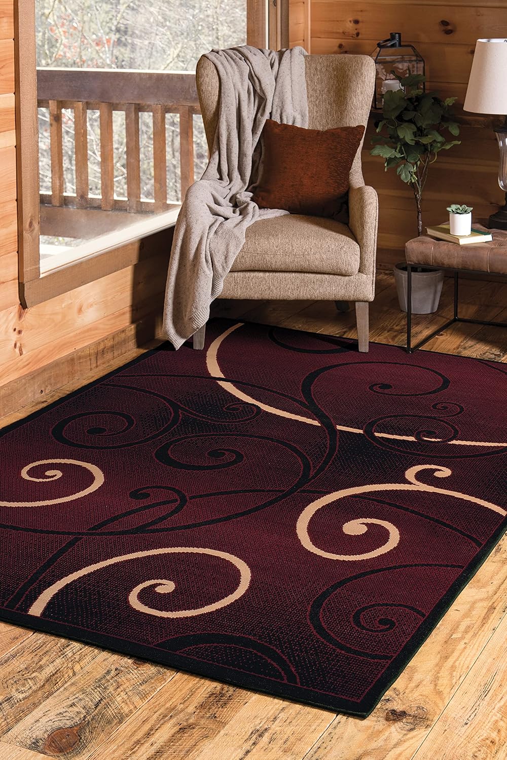 United Weavers Dallas Bangles – Alfombra decorativa de 2 x 8 pulgadas, alfombra moderna para interiores con patrón de desplazamiento y respaldo de