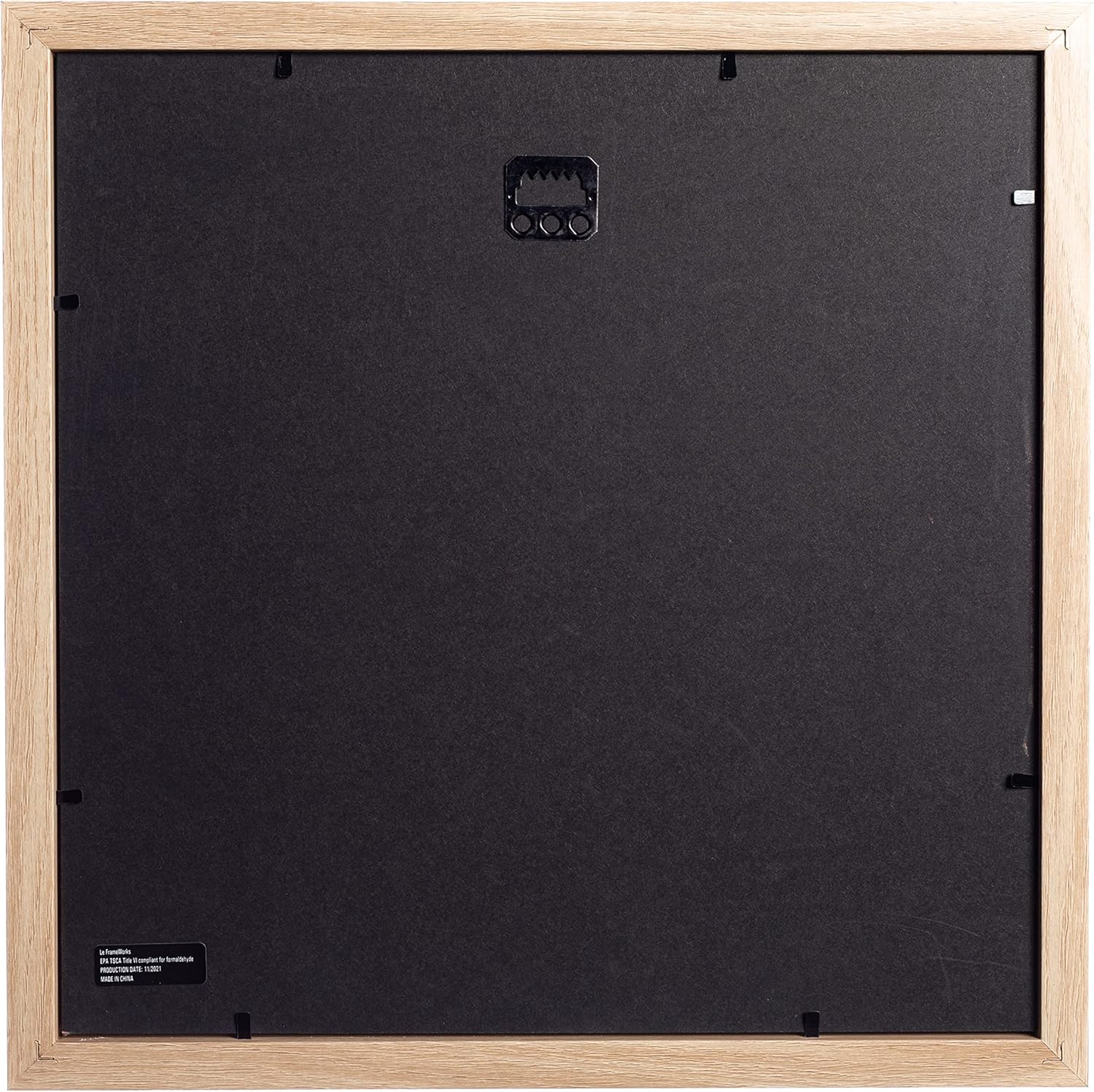 FrameWorks Marco de fotos clásico de madera de 12 x 12 a 8 x 8 pulgadas, vidrio templadoroble natural, paquete de 2 unidades