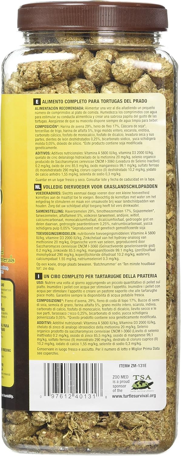 Zoo Med Alimento natural para tortugas de pastizales