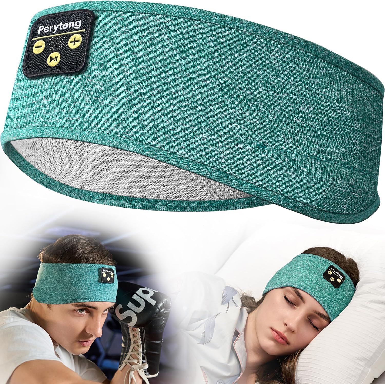 Diadema con auriculares inalámbricos, Bluetooth, sonido estéreo, ultra delgada, HD, perfecta para dormir, entrenar, trotar, yoga, insomnio, viajes